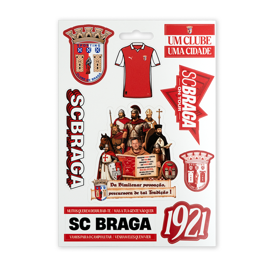 Pack de Autocolantes SC Braga