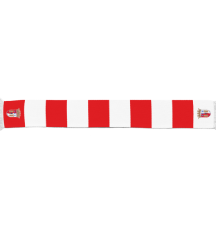 Cachecol Riscas Vermelho e Branco