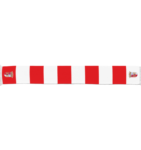 Cachecol Rsicas Vermelho e Branco