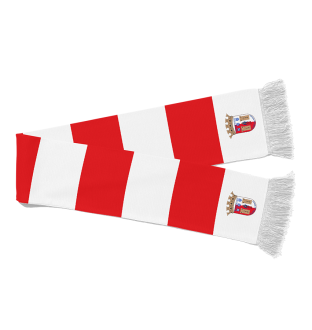 Cachecol Rsicas Vermelho e Branco4