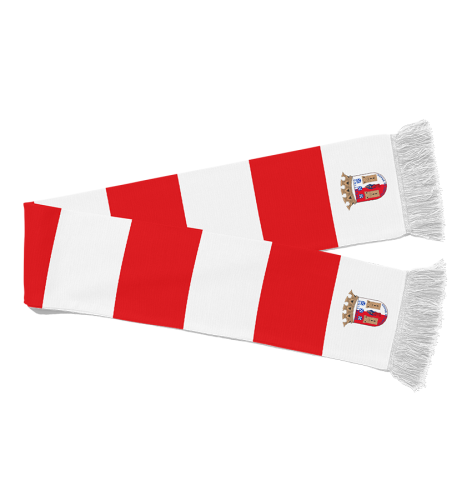 Cachecol Rsicas Vermelho e Branco4