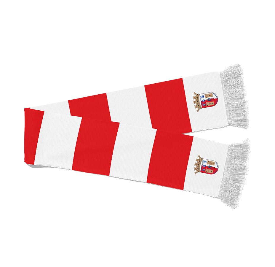 Cachecol Rsicas Vermelho e Branco4